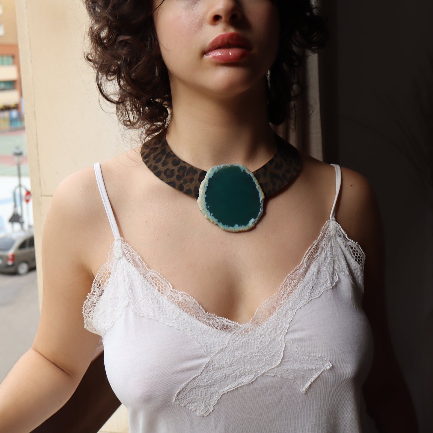 Collar XL Amenet / Leopardo Oscuro