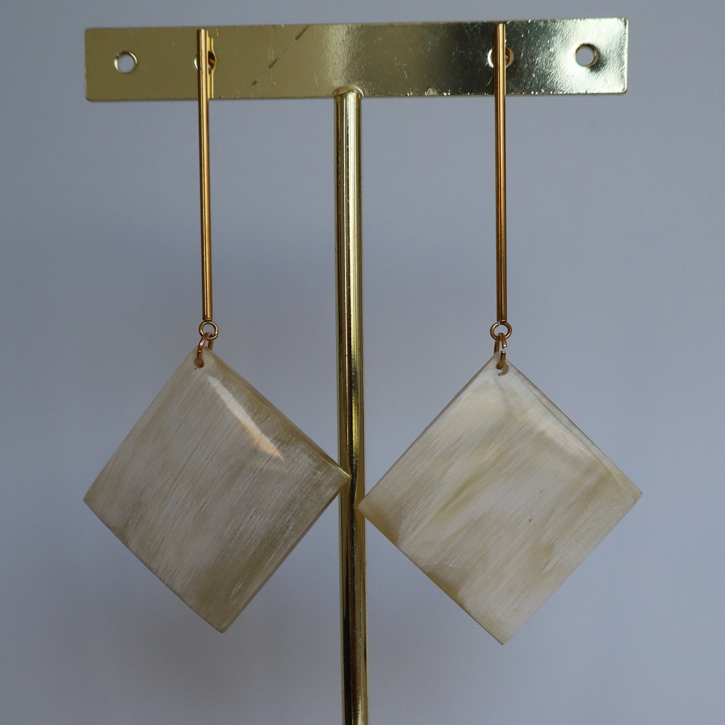Pendientes Klimt Cuadrados Dorados