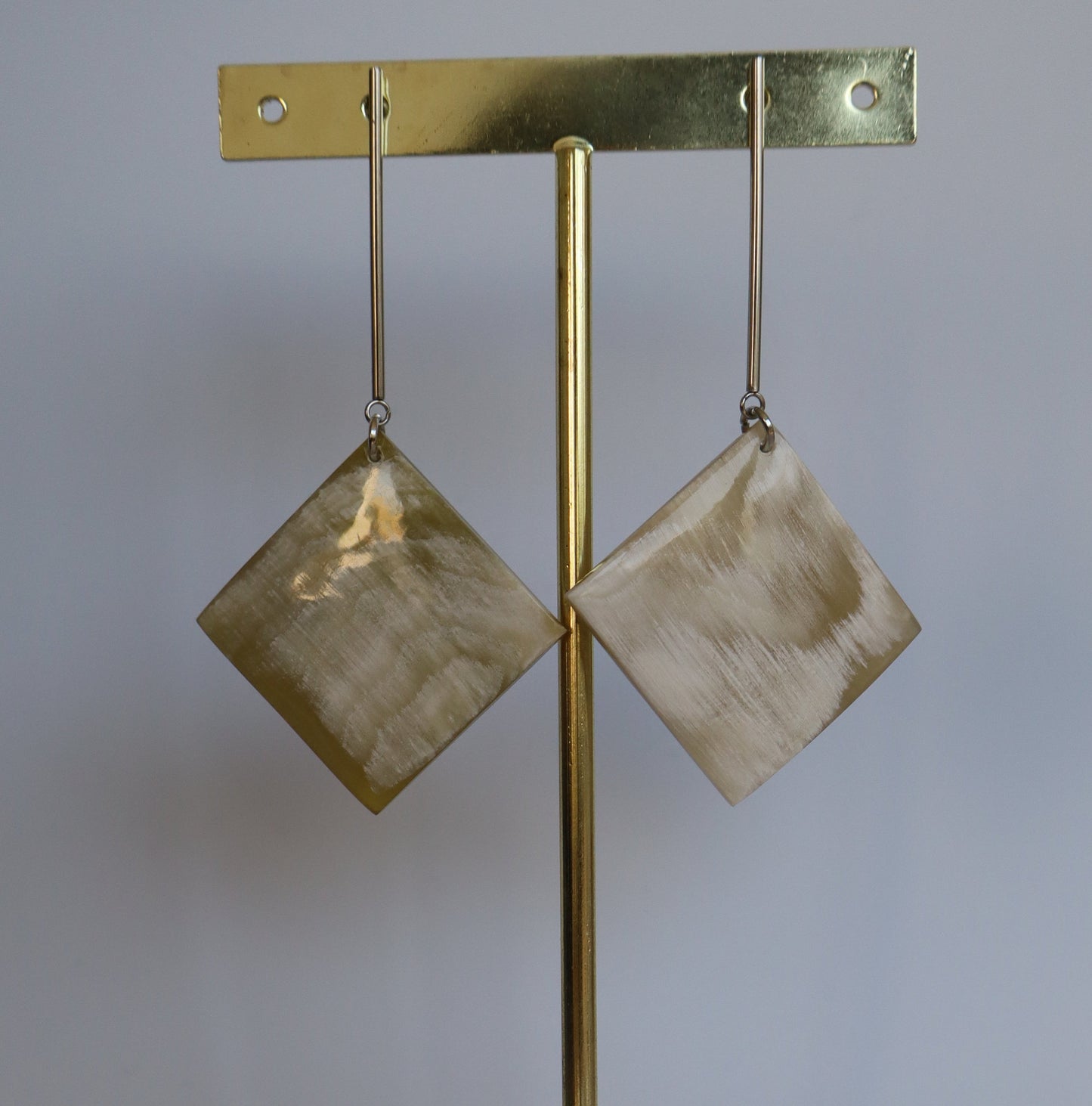 Pendientes Klimt Cuadrados Plata