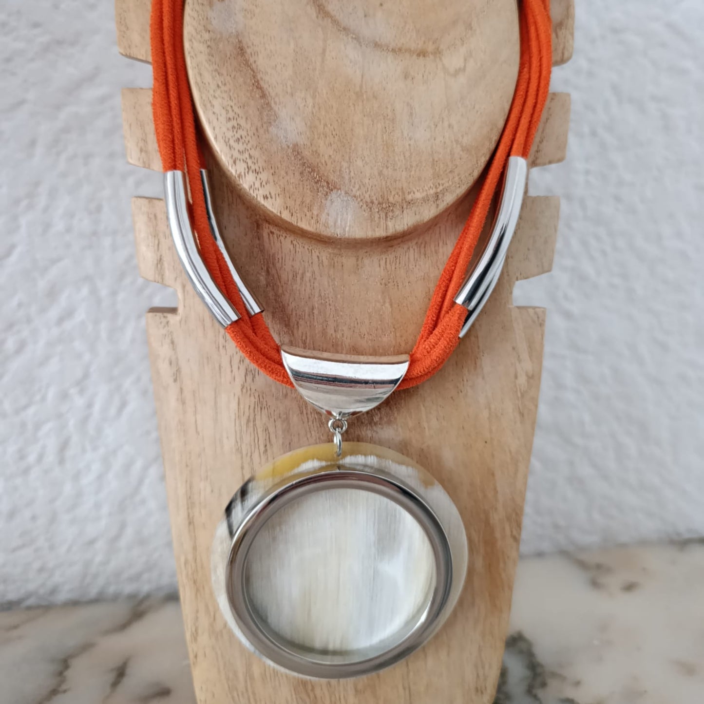 Collar Hathor / Plata Naranja