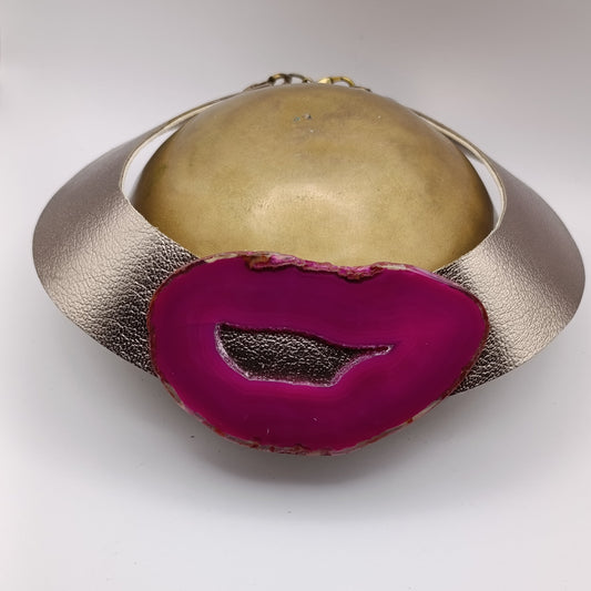 Collar Amenet / Dorado Plomo