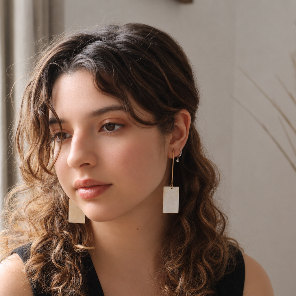 Pendientes Klimt Rectangulares Dorados