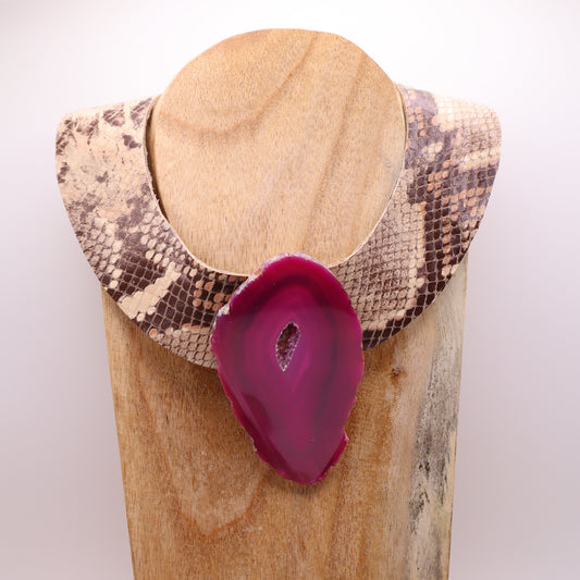 Collar Amenet / Serpiente Rosa