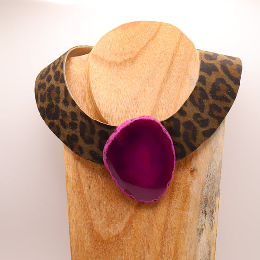 Collar Amenet / Leopardo Oscuro