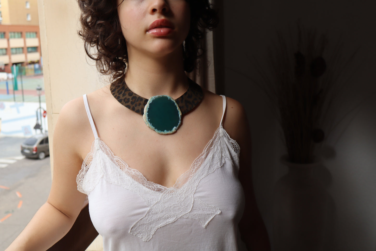 Collar XL Amenet / Leopardo Oscuro