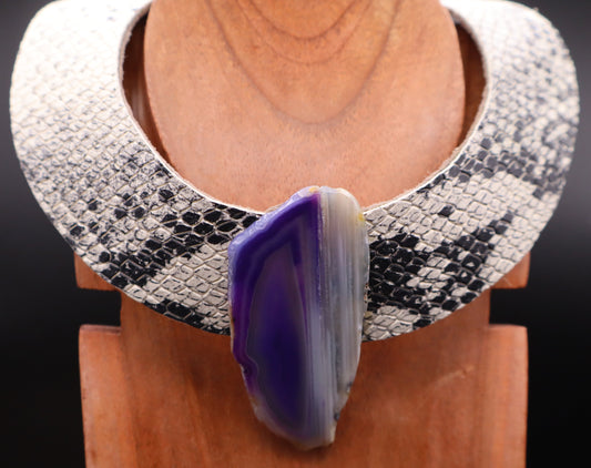 Collar Amenet / Serpiente Blanca