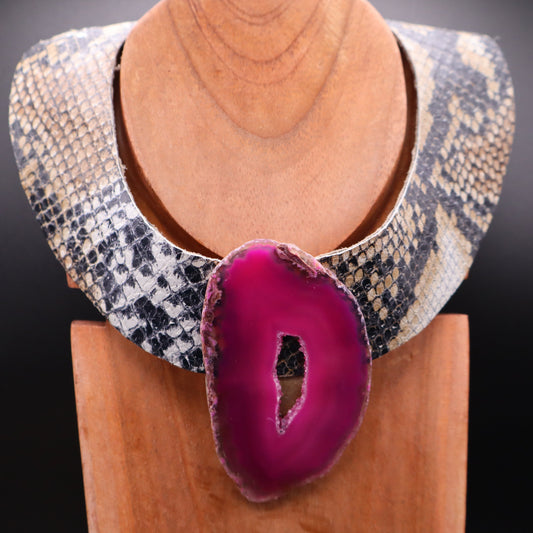 Collar Amenet / Serpiente Marrón Claro