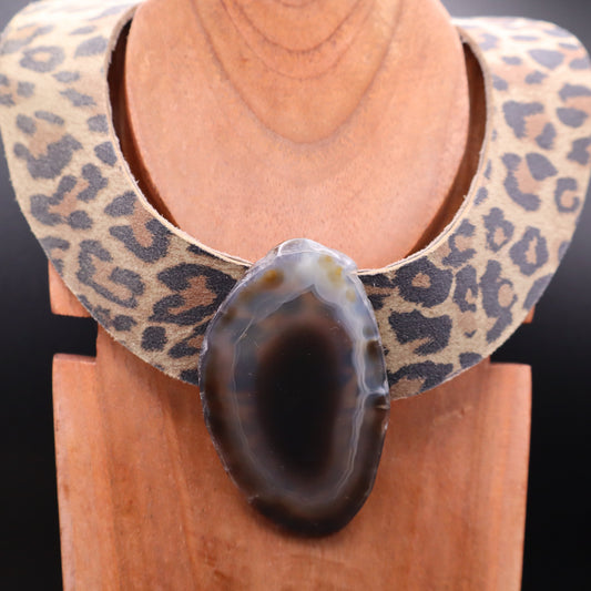 Collar Amenet / Leopardo Claro
