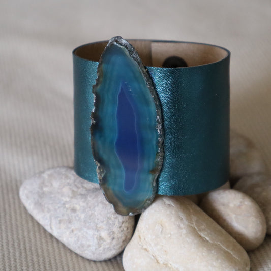 Brazalete Anuk / azul petroleo