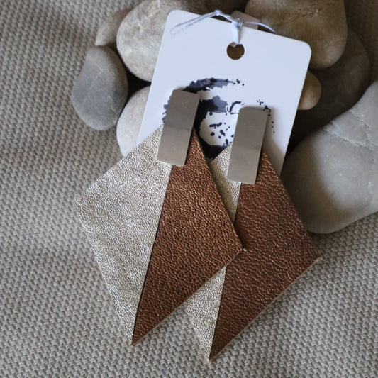 Pendientes Aire cobre/dorado