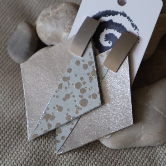 Pendientes Aire plateado/print