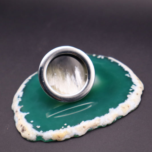 Anillo Asta y Aro Metal G Plata