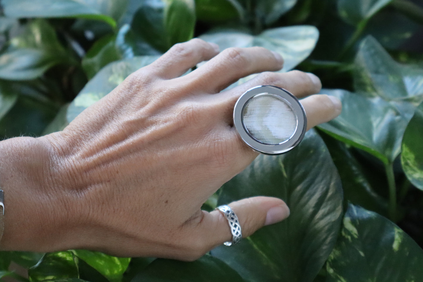 Anillo Asta y Aro Metal G Plata