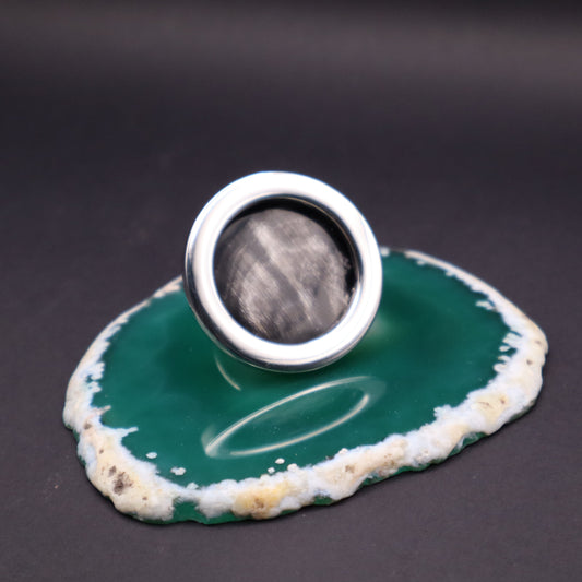 Anillo Asta y Aro Metal G Plata