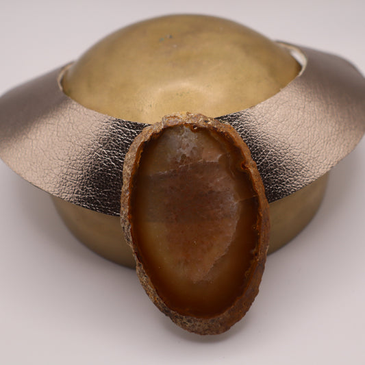 Collar Amenet / Dorado Plomo