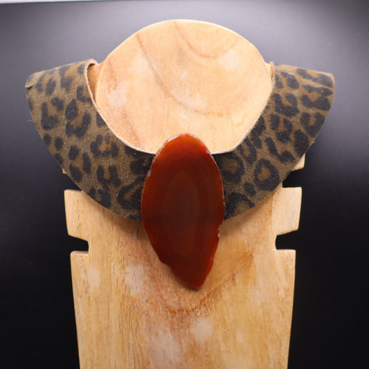 Collar Amenet / Leopardo oscuro