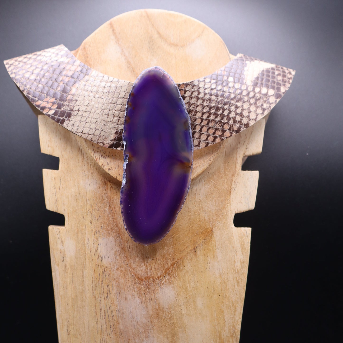 Collar Amenet / Serpiente Rosa