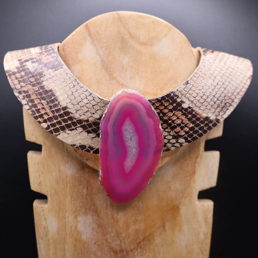 Collar Amenet / Serpiente Rosa