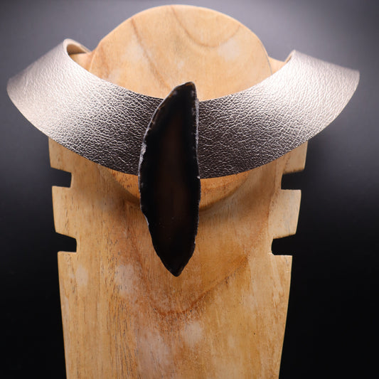 Collar Amenet / Dorado Plomo
