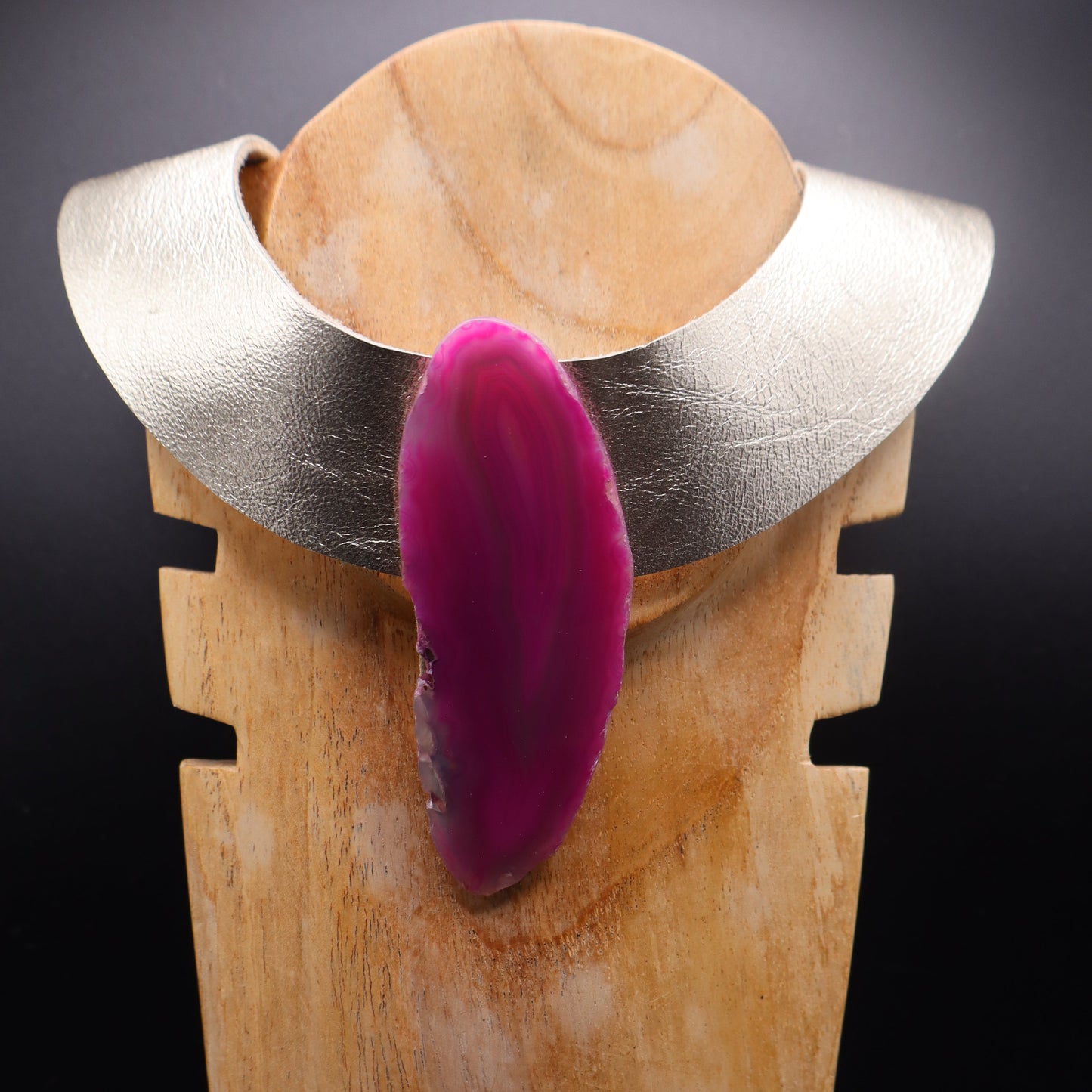 Collar Amenet / Dorado Plomo