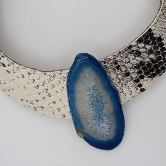 Collar Amenet / Serpiente Blanca