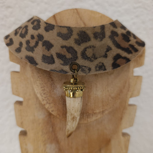 Choker Asta / Leopardo Claro